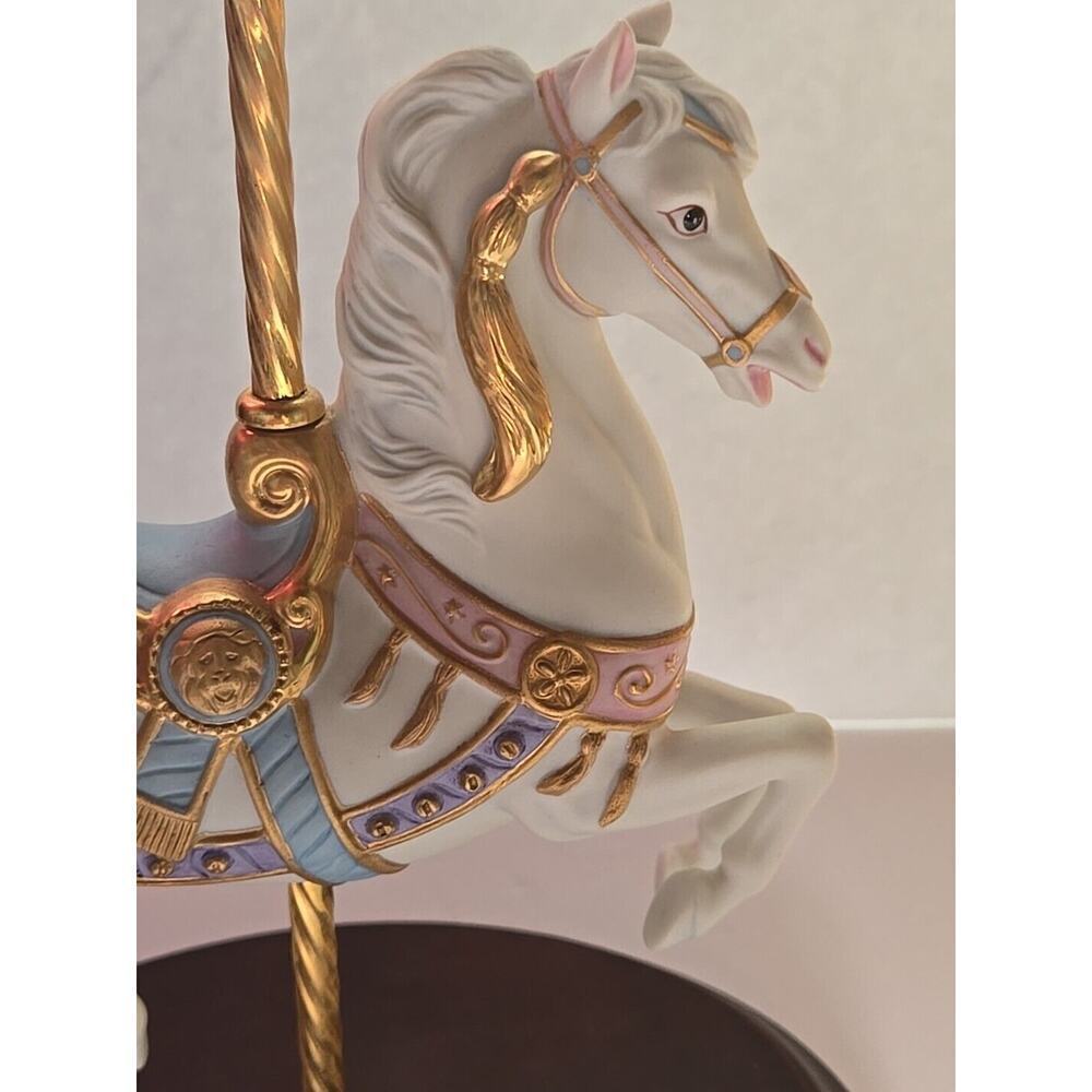 1987 The Franklin Mint Carrousel Magic Horse Figurine By Lynn Lupetti - Picture 10 of 16